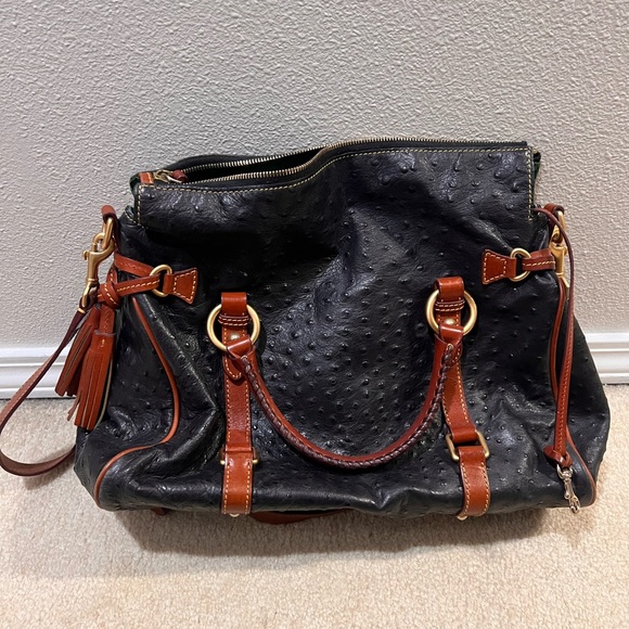 Dooney & Bourke Black and Brown Shoulder Bag - Picture 3 of 4